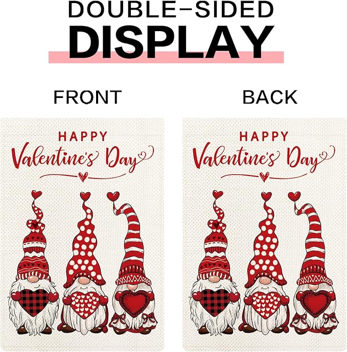 Gnomes Seasonal Garden Flags Set of 12, All Seasons and Holidays, Burlap, 12x18 inch, Double Sided, Fade Resistant, Outdoor Decor