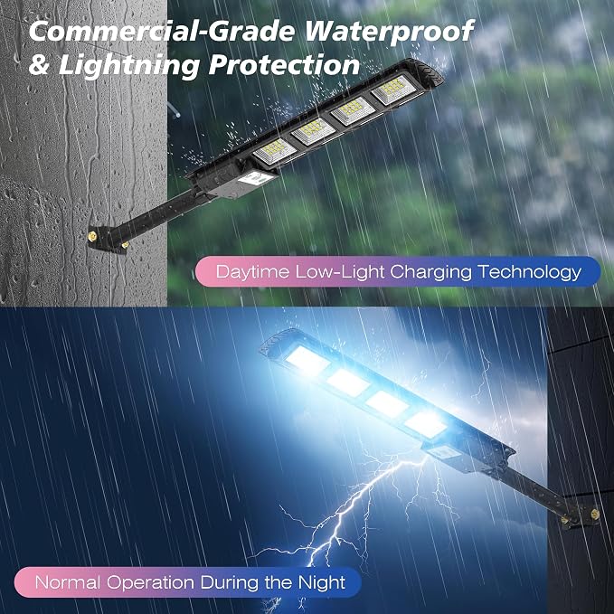 WYWNA Solar Lights Outdoor, 6000K LED Solar Lights Outdoor Waterproof, Solar Flood Lights Outdoor with Motion Sensor and Remote Control, Solar Street Light Dusk to Dawn 2-Pack