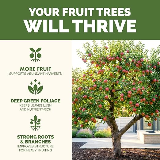 Fruit Tree Fertilizer – Liquid Plant Food for All Fruit Trees, Supports Heavy Blossoms, Bigger Harvests & Healthy Growth, 32 oz