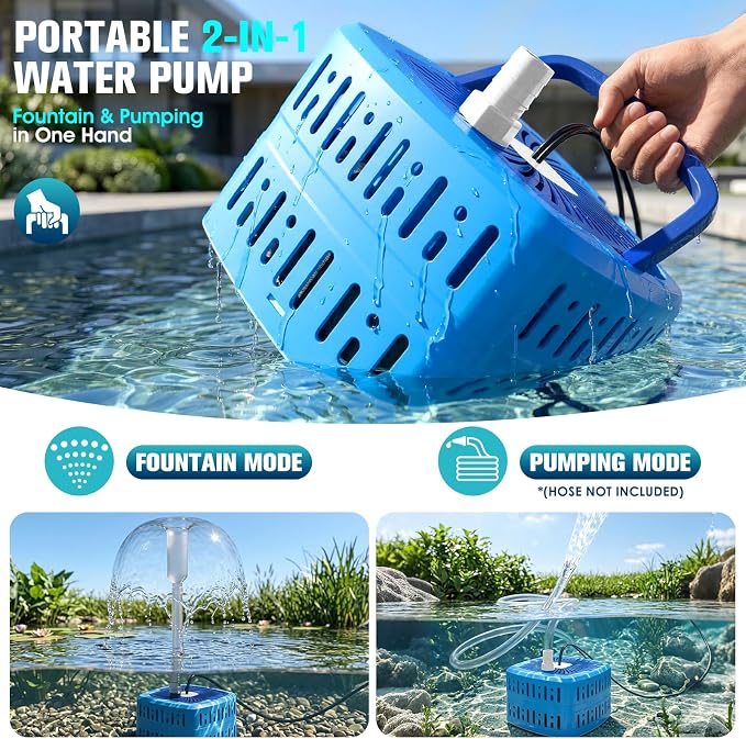 Pond Filter Pumps with Lights, 800GPH Pond Pump with Filter Fountain Kit,130W Pond Filter System with Pump Filter Kit, Koi Pond Filters for Outdoor Pond Water Features(Corded Electric)-White