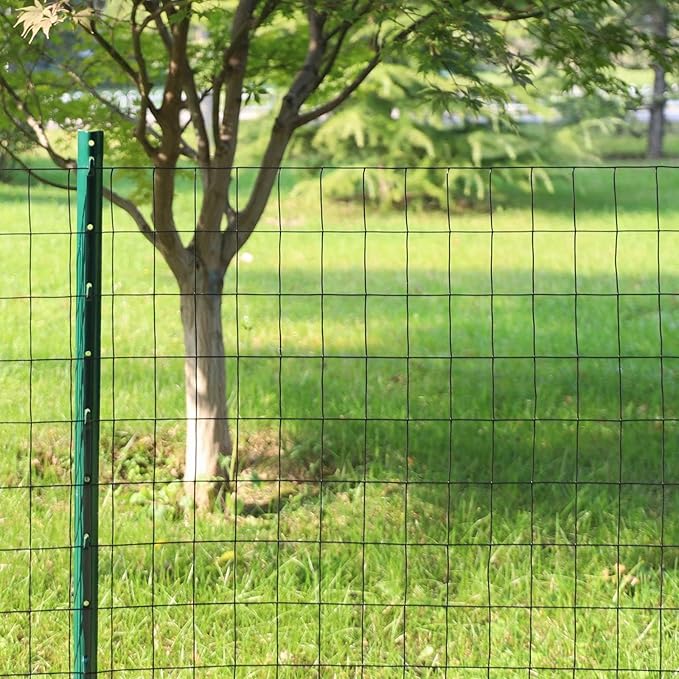 FOREHOGAR Black PVC Coated Welded Wire Fence 36 Inch x 100 Foot, 2 Inch x 3 Inch 16GA, Garden Border Fencing Roll Vinyl Coating Metal Wire Mesh for Yard Vegetable Plant Protection Poultry Netting