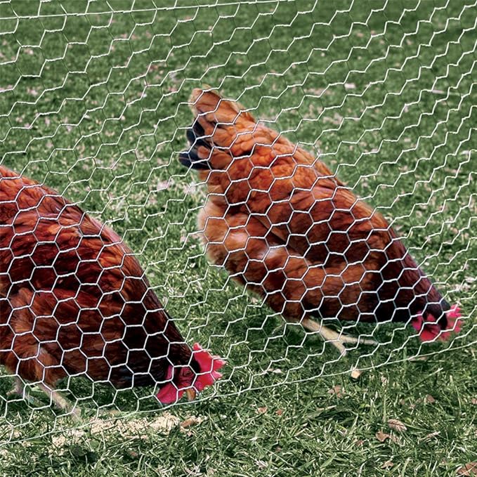 YARDGARD 1 Inch Poultry Netting, Chicken Wire Fence, 20 Gauge Galvanized Steel, Rabbit Fencing, Bird Enclosures, Garden Protection and Plant Support, 36 Inches x 25 Feet