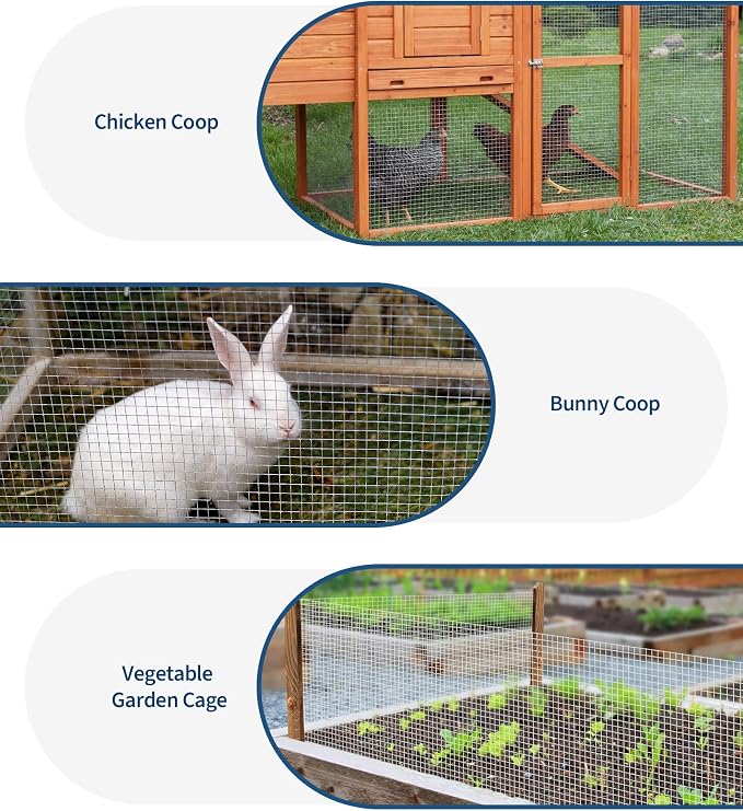 GarveeTech 1/2 in 36 in x 100 ft Hardware Cloth, 19GA Chicken Wire Fencing,Galvanized Welded Wire Mesh Roll for Poultry Netting Cage, Chicken Coop
