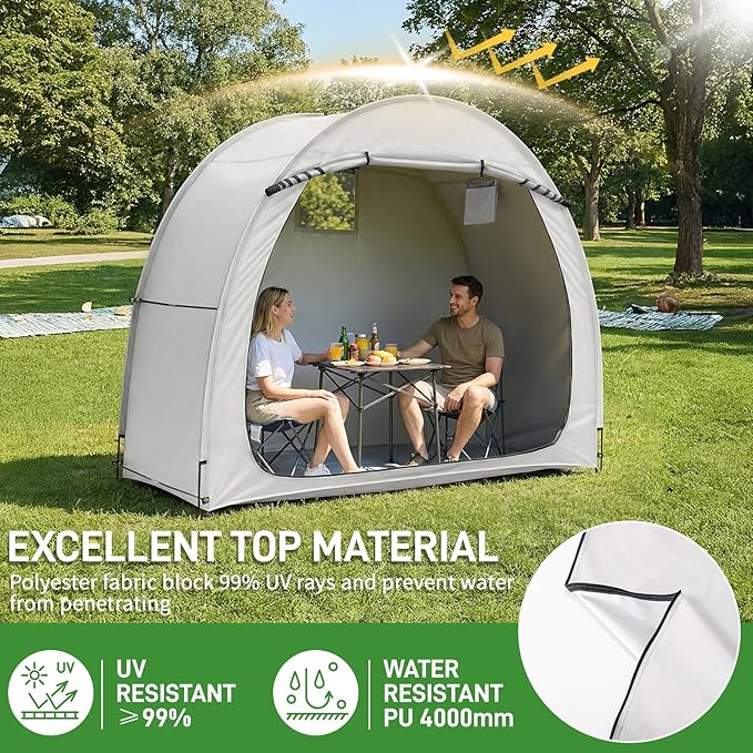 Outvita Bike Tent, Outdoor Portable Bicycle Storage Sheds with 210D Oxford Fabric PU4000 Waterproof Cover for 2-3 Bikes, Storage Cover Shelter for Motorcycle,Garden Tools,Toys,Lawn Mower