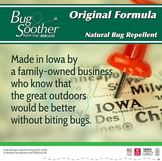 Bug Soother Natural Insect Repellent Spray – DEET-Free Mosquito & Bug Spray – Family-Safe, Plant-Based Protection | for Mosquitoes, Gnats & No-See-Ums - 16 oz. Refill Bottle