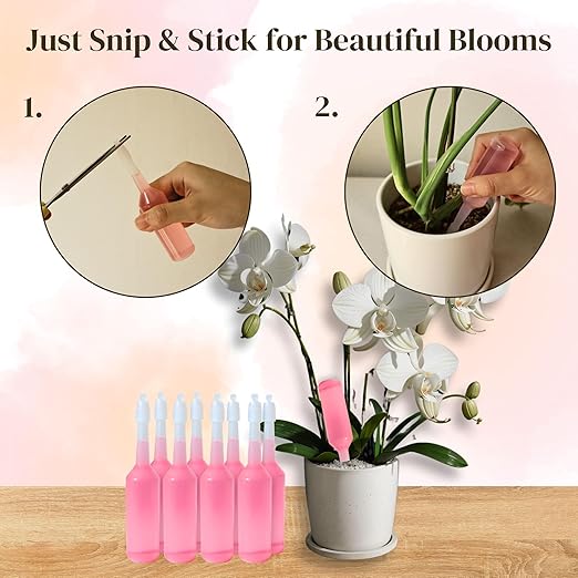 Liquid Orchid Fertilizer Spikes | Ready-to-Use Orchid Food Spikes & Orchid Plant Food for Blooming, Fertilizer for Orchids (16 Drip Feeders)