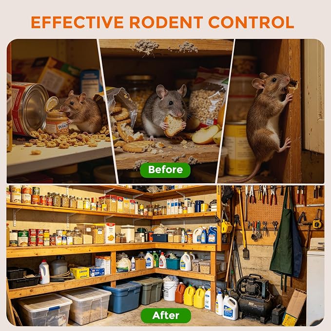 Mouse Rodent Repellent 12 Pack, Natural Peppermint Oil Repellent Balls, Safe for Family & Pets, Indoor & Outdoor Moth Balls for Mice Rats Roaches Spiders Ants, for Home Garage Basement Kitchen