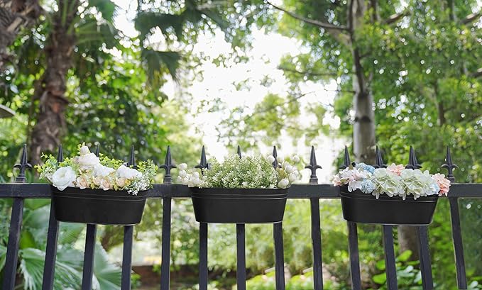 Dahey 3 Pcs Metal Hanging Flower Pots and 4 Pcs Plant Propagation Stations for Propagating Hydroponic Indoor Plants Centerpiece Tabletop Home Office Garden Yard Decor