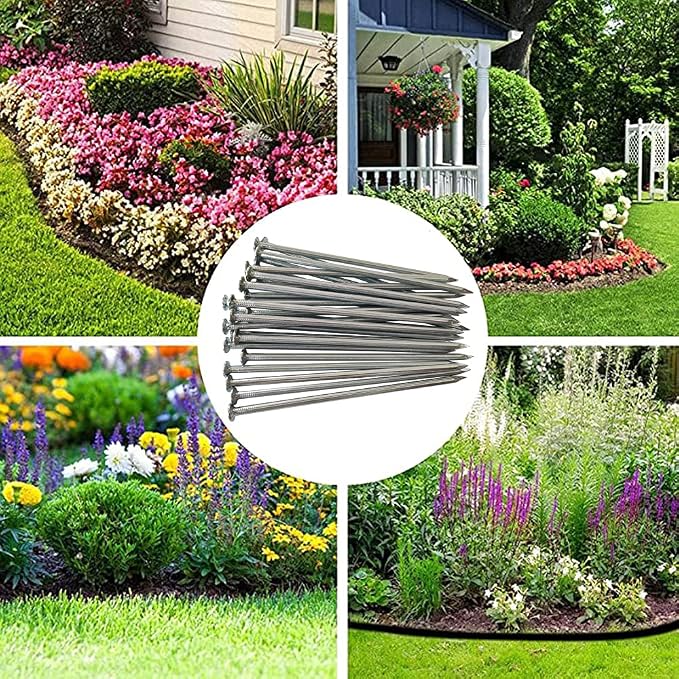 Metal Nails; 6-Inch 36 Pcs Landscape Anchoring Spikes for Paver, Weed Barriers, Turf, House Construction, Carpentry Nail, Tent, Anchoring Stakes (36-6in)