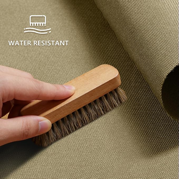 Waterproof Canvas Fabric by The Yard 58inch 600D Upholstery Material Polyester Fabric Outdoor Water Resistant Fabric for Sewing Chair Patio Cushion Purse Bag Interior, Pre Cut 1 Yard Khaki
