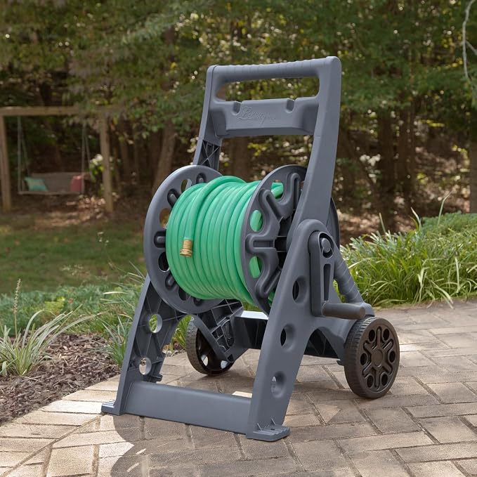 Liberty Basics 514-G Two Wheel Resin Hose Cart, Gray