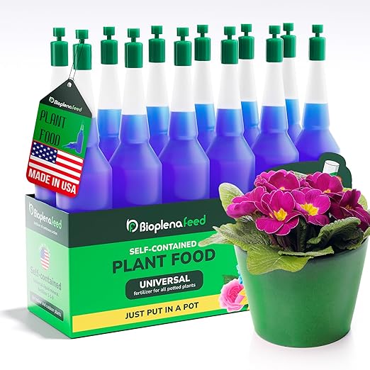 All-Purpose Liquid Plant Food Fertilizer (12-Pack) | Indoor House Plants & Outdoor Flowers | Bloom Booster Nutrient Solution for Vibrant Growth & Strong Roots | Made in The USA