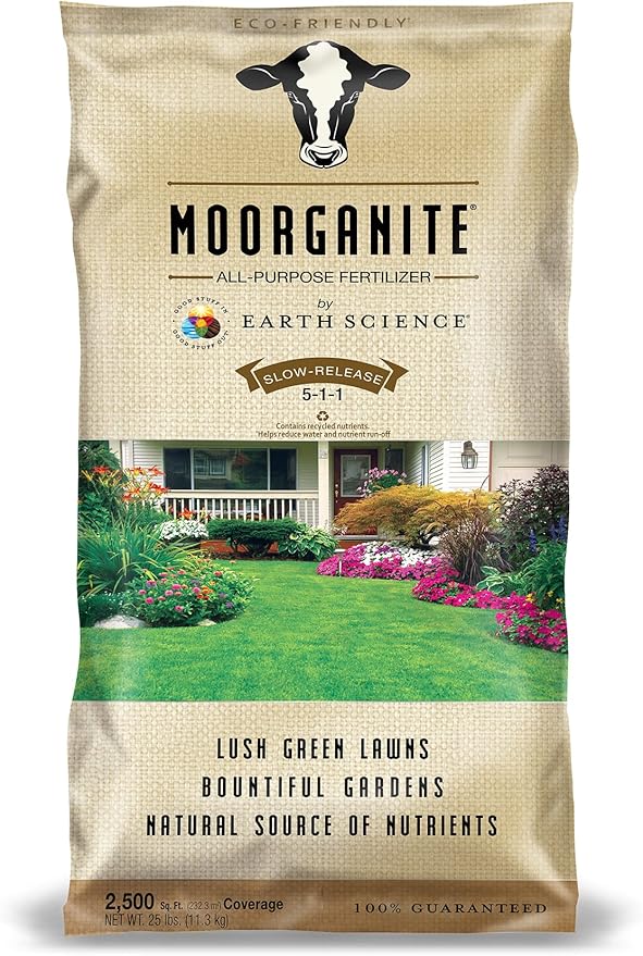 Earth Science Moorganite Lawn/Garden Fertilizer Plant Food, 2500sft Bag