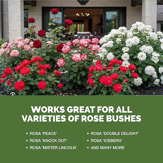 Rose Bush Fertilizer – Liquid Plant Food for More Blooms, Bigger Flowers & Stronger Stems, 32 oz