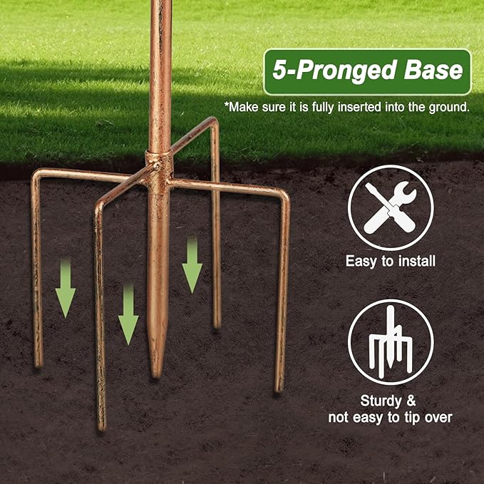 Bird Feeders Station Tray, Pole Stand Station Outdoor Accessory, 30 Inch Metal Feeder Bird Bath for Attracting Wild Birds Hummingbirds