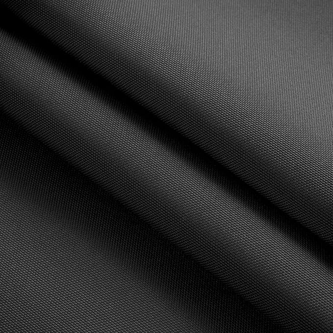Thickened Waterproof Canvas Fabric by The Yard 1200D 58" W Outdoor Upholstery Material Heavy Duty Fabric Water Resistant Sewing Material for Chair Patio Cushion Purse Bag 3 Yard Black