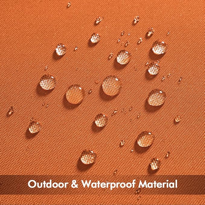 MIULEE Pack of 2 Decorative Outdoor Waterproof Pillow Covers Square Garden Cushion Sham Throw Pillowcase Shell for Fall Patio Tent Couch 20x20 Inch Burnt Orange