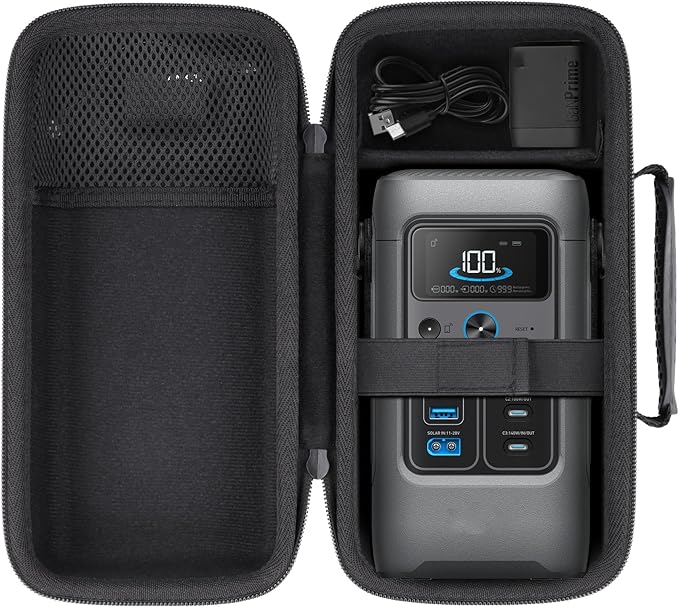 co2CREA Hard Travel Case Compatible with Anker SOLIX C200 DC Power Bank Station, Outdoor 192Wh 60,000mAh Portable Power Station, 200W Solar Generator