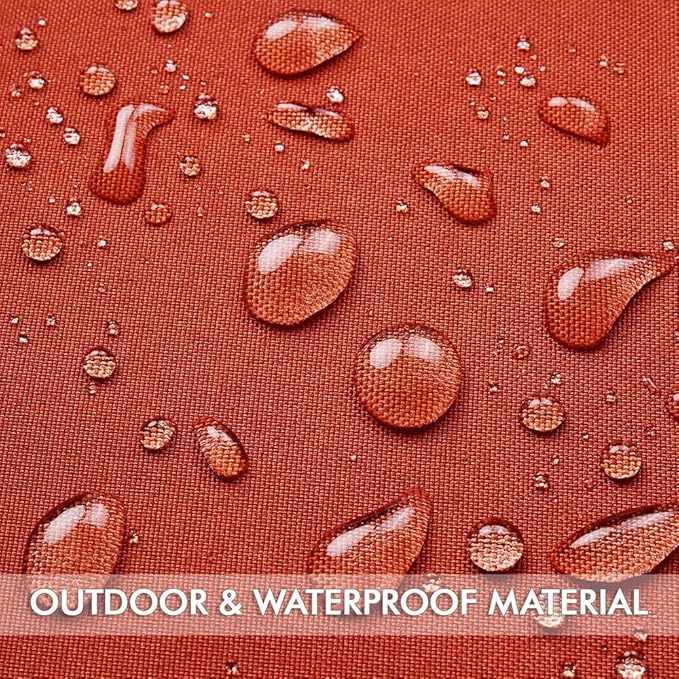 MIULEE Pack of 2 Outdoor Waterproof Pillow Covers Decorative Lumbar Throw Pillows Solid Color Farmhouse Couch Cushion Covers for Patio Tent Bed Sofa Living Room 12x20 Inch Rust