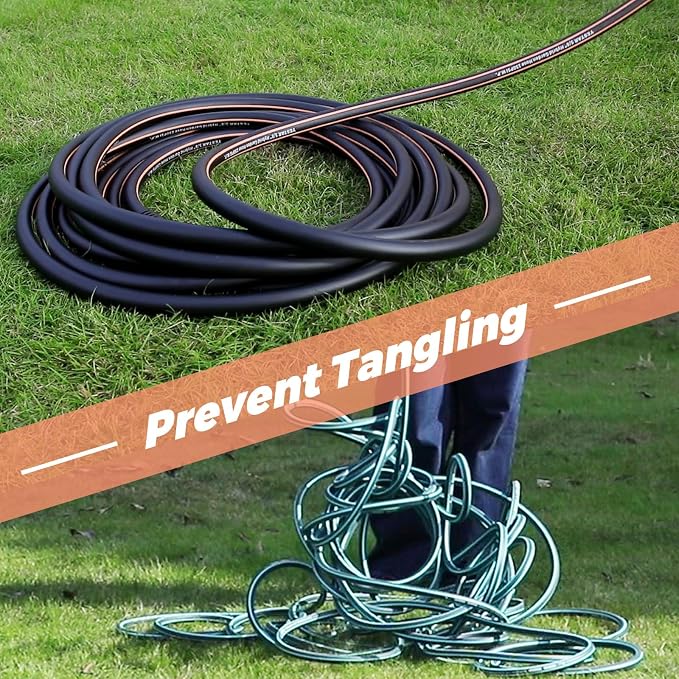 Garden Hose 100ft,Water Hose Heavy Duty,Flexible and Durable, Lightweight Hybrid Hose with Swivel Handle,Leakproof Hose Male to Female Fittings