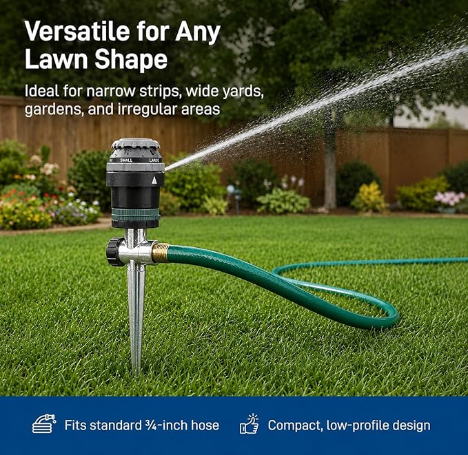 6-Pack Orbit H2O-6 Gear Drive Sprinkler - Versatile Gear Drive for Efficient Lawn Watering