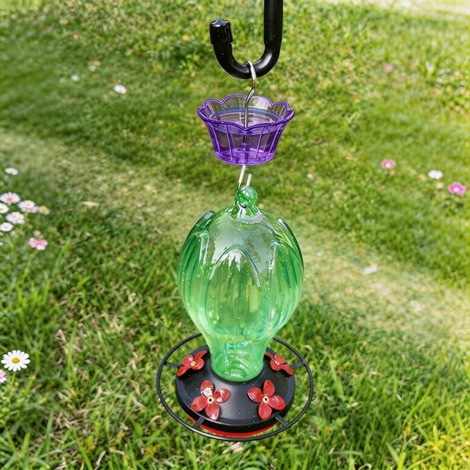 Ant Moat for Hummingbird Feeder - 3 OZ x 2 Pack Purple Insect Guard with Large Capacity