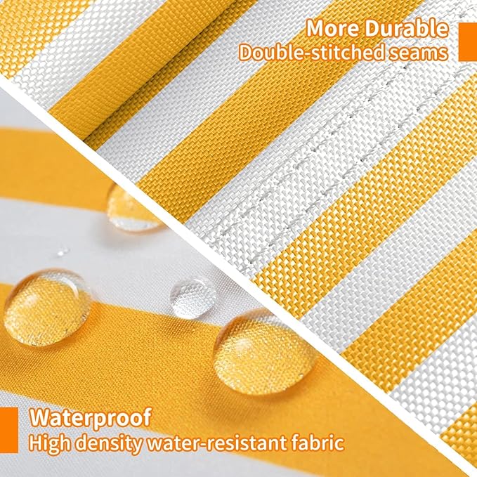 AKEfit Kids Water Table Cover Fits Rain Showers Splash Pond Water Table for Toddlers, Waterproof Dustproof Outdoor Toys Cover, Yellow White