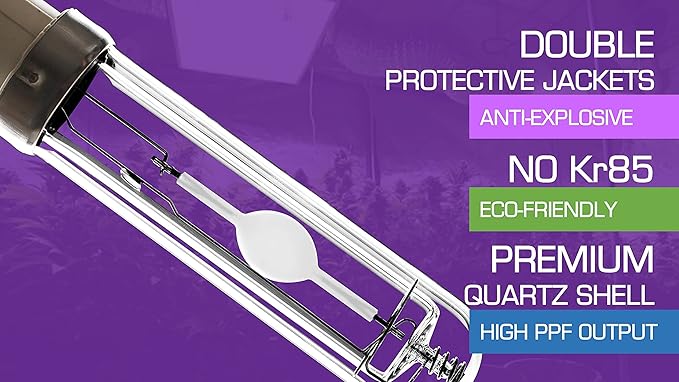 CMH 315W 3000K 625umol / 4200K 590umol Ceramic Metal Halide 3000K CDM Full Spectrum Indoor Flowering Grow Light Bulb Pack of 2