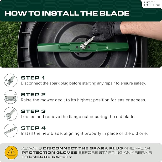 UDC Parts 115-5059-03 Mower Blades Replacement for Toro TimeCutter 50 Inch SS5000 75750 MX5000 75755 MX5060 MX5050 75759 SWX5050 74731 Exmark Quest 142-6453-S 110-6837-03 112-9759-03 Zero Turn/3 Pack