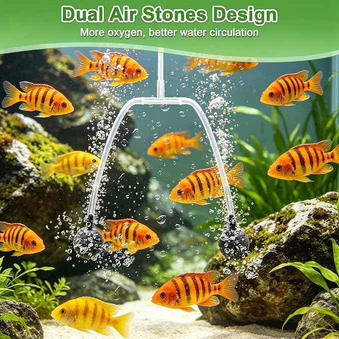 4W Solar Pond Aerator, Solar Aquarium Air Pump with 2 Air Stones, Three Working Modes, Solar Pond Oxygen Pump for Fish Tank, Outdoor Small Pond, Hydroponics