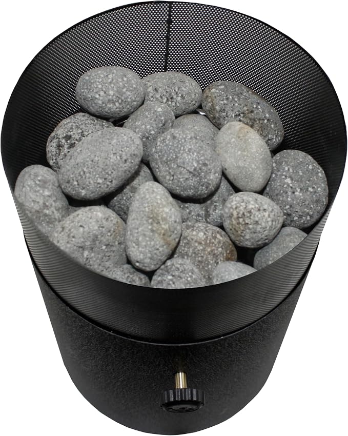 Flame King Mini Tabletop Fire Pit, Dual Fuel Propane and Butane, Smokeless Odorless Flame, Portable Great for Outdoor