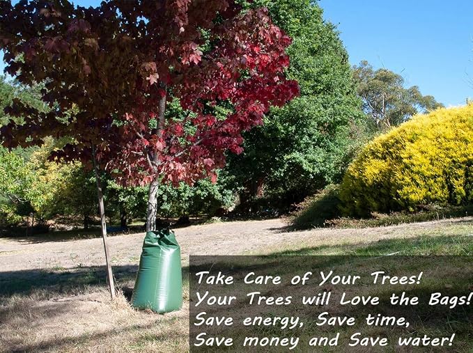 25 Gallon X-Large Tree Watering Bag, Slow Release Tree Drip Irrigation Bag, Automatic Water Saving Irrigation Water System, for Young&Newly Planted Trees&Evergreens&Shrubs