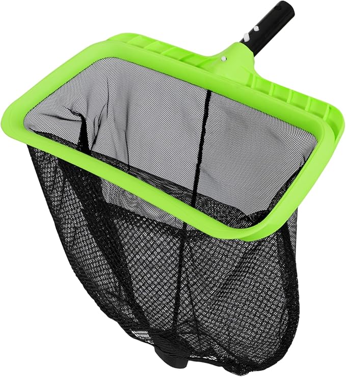 Sepetrel Swimming Pool Leaf Skimmer Net,Double-Layer & Reinforced Frame Deep Rake Nets