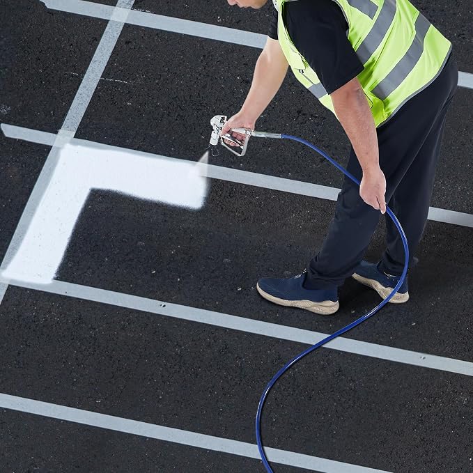 VEVOR 50ft Airless Paint Sprayer Hose, 1/4 in Universal Airless Paint Spray Hose, 4350 PSI High Pressure Flexible Airless Sprayer Hose, Multi-Layer Reinforced Steel Wire Braid Hose for Paint Sprayer