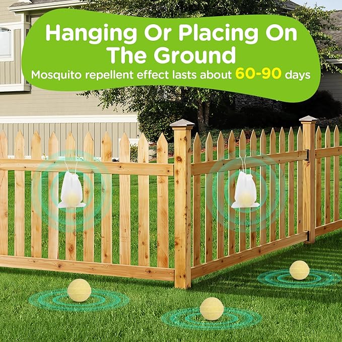 Mosquito Repellent Outdoor Patio, Mosquitoes Repellent Outdoor Powerful, Patio Mosquito Repellent Outdoor for Yard, Camping, Child&Pets Friendly 20 Pack