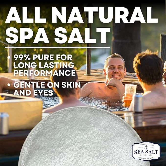 Hot Tub Spa Salt for Water Systems & Chlorine Generators, Pool Salt for Hotspring, Jacuzzi, Caldera, Ace, & Freshwater, 5 Lbs/500 Gallons