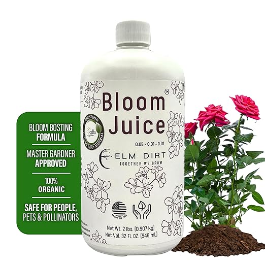 Elm Dirt 100% Organic Worm Castings & Bloom Juice for All Flowering Plants - Bloom Booster Fertilizer Earthworm Casting | Organic Plant Food for Houseplants, Vegetables, Flowers & Gardens Fertilizer