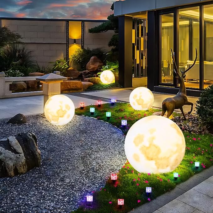 28FT Solar Ice Block String Lights, 20LED Outdoor Waterproof String Lights with 8 Lighting Modes, Garden Patio Wedding Camping Christmas Party Decorations （Colorful）