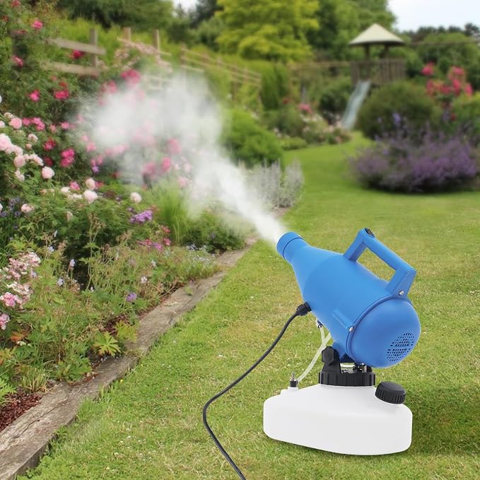 1.2 Gallon Electric ULV Portable Fogger Sprayer Machine, Adjustable Electric Mister with Power Cord, Cold Fogger Machine, Spraying Distance 26.25-32.81ft for Home, Hotel, Church, School, Yard