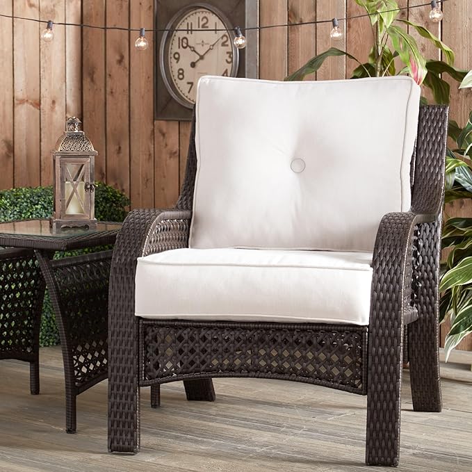 Outdoor 2-Piece Sunbrella Premium Deep Seat Cushion Set, Cast Pumice