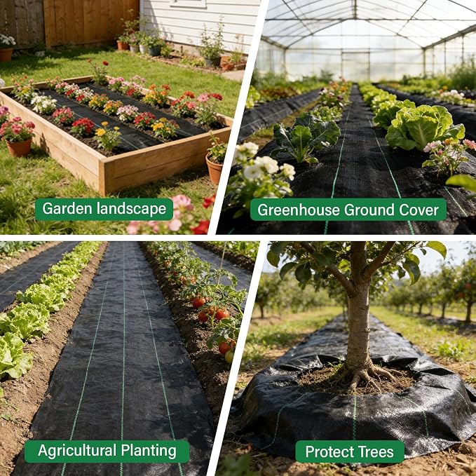 3ft*100ft Landscape Fabric,Weed Barrier Fabric,3.2oz Heavy Duty Weed Blocker Fabric,Weed Contorl for Underlayment,Gardening Weed Mat-Durable,Easy Installation