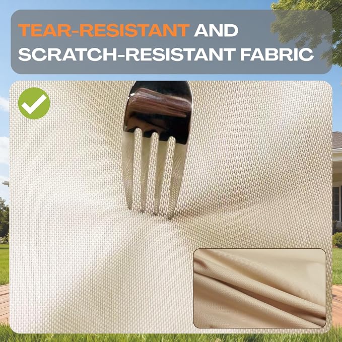 Patio Chair Covers 2 Pack, Heavy-Duty Outdoor Furniture Covers Waterproof to 8500 Pa, Swivel/Adirondack Outdoor Chair Covers with Air Vents, 28" W x 33" D x 38.5" H