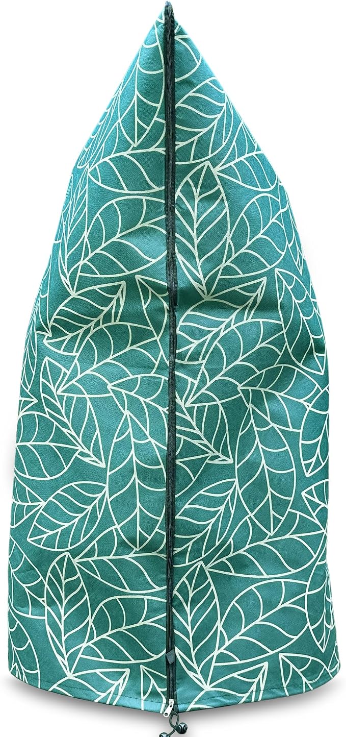 Plant Covers Freeze Protection 32"x47" in 4 Pack | Green Winter Frost Blankets for Outdoor Plants | Reusable Garden Cover Bags with Zipper Drawstring | Cold Weather Shrub Protection Cloth