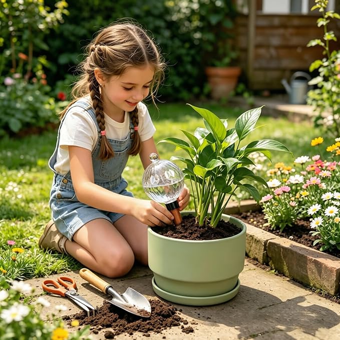 26oz Extra Large Plant Watering Globes, Self Watering Bulbs and Water Globes for Indoor Outdoor Potted Plants, Vacation Watering While Away 4-Pack