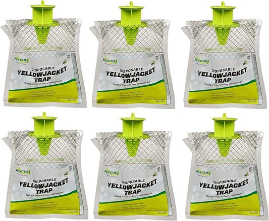 RESCUE! Disposable Summer Yellowjacket Trap - Mountain & Pacific Formula - 6 Traps