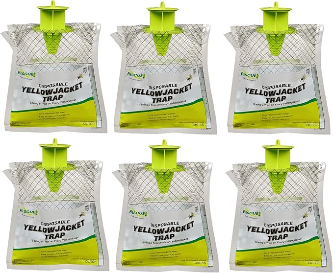 RESCUE! Disposable Summer Yellowjacket Trap - Central & Eastern Formula - 6 Traps