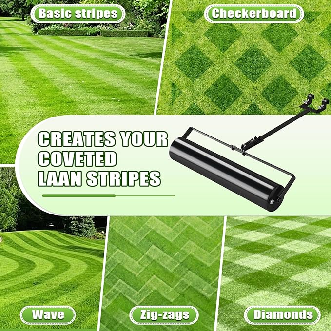 Lawn Striping Kit for EGO 21" Walk Behind Mowers, Lawn Striping System Compatible with LM2100 Series, 16" Heavy Duty Steel Roller for Garden Professional Grass Stripes (Black)