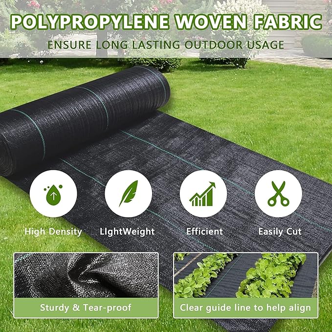 3.2oz 13ftx108ft Driveway Fabric, Premium weed barrier landscape fabric heavy duty Underlayment, Commercial Grade Driveway Road Fabric, Geotextile Fabric for Soil Stabilization, landscaping