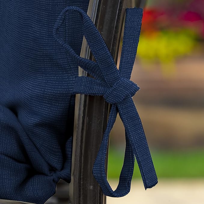 Arden Outdoor Midback Chair Cushion, 18 x 16.5, Sapphire Blue Leala