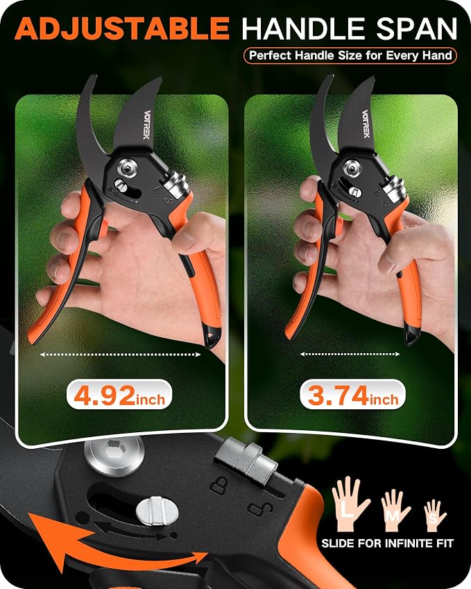 1.6'' Electric Shears & 8.5" Garden Shears Bundle for Tree/Branch, Gardening Gift for Women/Seniors